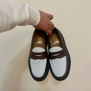BLACKSTOCK & WEBER THE ELLIS PENNY LOAFER - CHOCOLATE / WHITE